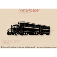 Truck- Kenworth Twin Road Train - Sheep Trailers