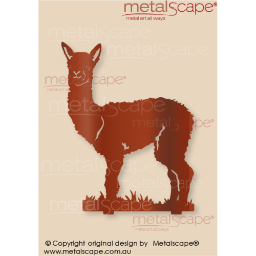Countryscape - Metalscape - Metal Art - Farm-Alpaca Huacaya Cria (Baby)