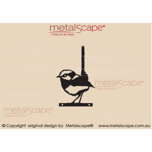 Metalscape - Metal Garden Art - Gardenscape-Wren 3 with mounting holes