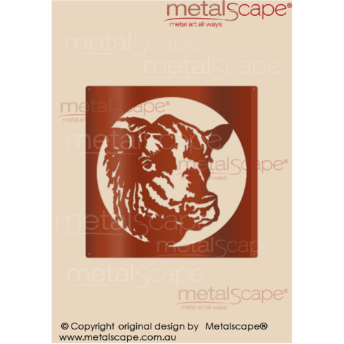 Countryscape - Metalscape - Metal Art - Farm-Angus Cattle Head Decorative Plaque