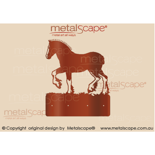 Countryscape - Metalscape - Metal Art - Farm-Shire Horse - Coat Rack  \ Plaque