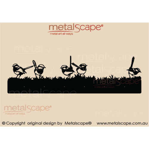 Countryscape - Metalscape - Metal Art - Farm-Five Wrens - Plaque \ Coat Rack