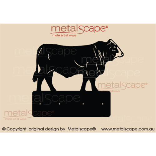 Countryscape - Metalscape - Metal Art - Farm-Simmental -  Plaque \ Coat Rack