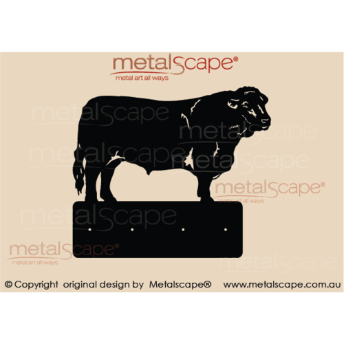 Countryscape - Metalscape - Metal Art - Farm- Hereford -  Plaque \ Coat Rack