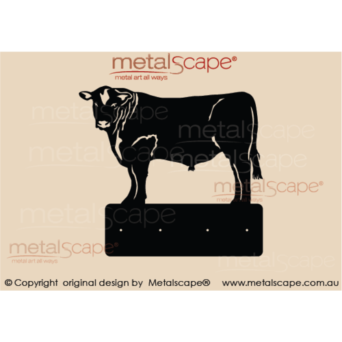 Countryscape - Metalscape - Metal Art - Farm-Angus -  Plaque \ Coat Rack