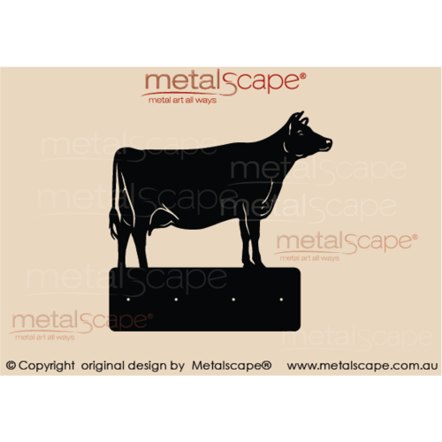 Countryscape - Metalscape - Metal Art - Farm-Jersey Cow - Plaque \ Coat Rack