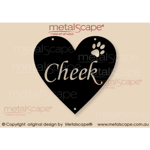 Metalscape - Metal Garden Art - Gardenscape -Pet Memorial Plaque Love Heart