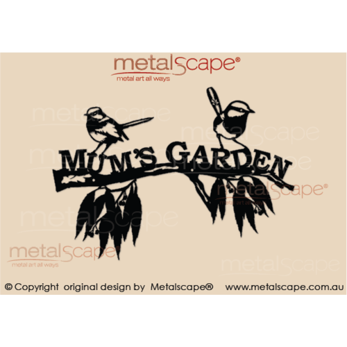 Metalscape - Metal Garden Art - Gardenscape -Branch and Wrens Mums Garden