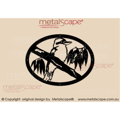 Metalscape - Metal Garden Art - Gardenscape -Kookaburra and Gum Leaves Plaque - Medium
