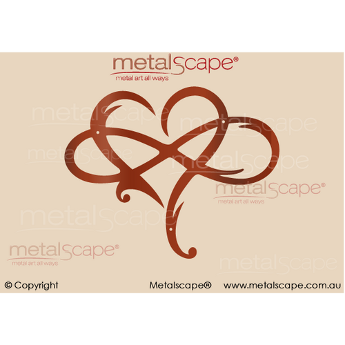 Metalscape - Metal Garden Art - Gardenscape -Infinity Heart Symbol