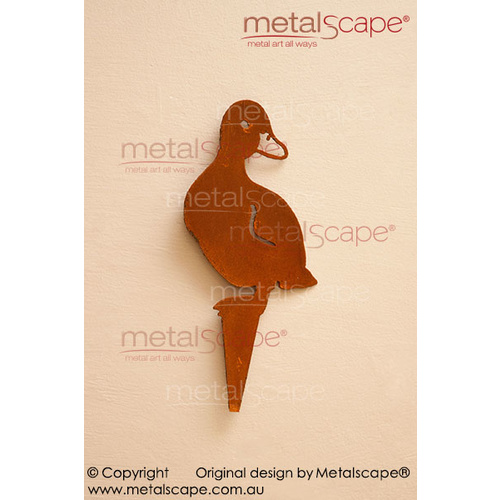 Metalscape - Metal Garden Art - Gardenscape -Duckling head turned on spike
