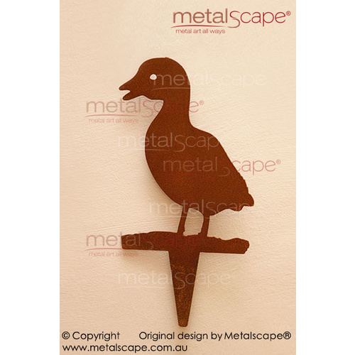 Metalscape - Metal Garden Art - Gardenscape -Duckling Standing on spike
