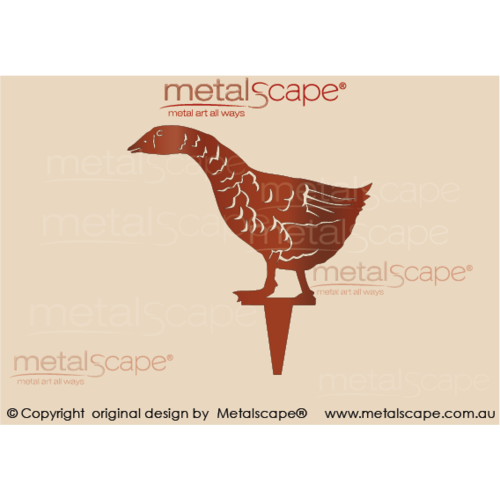 Metalscape - Metal Garden Art - Gardenscape -Gander on spike
