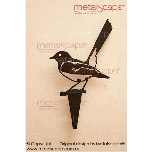Metalscape - Metal Garden Art - Gardenscape -Wagtail on Spike