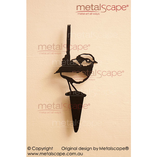 Metalscape - Metal Garden Art - Gardenscape -Wren 3 (Tail up)  on Spike