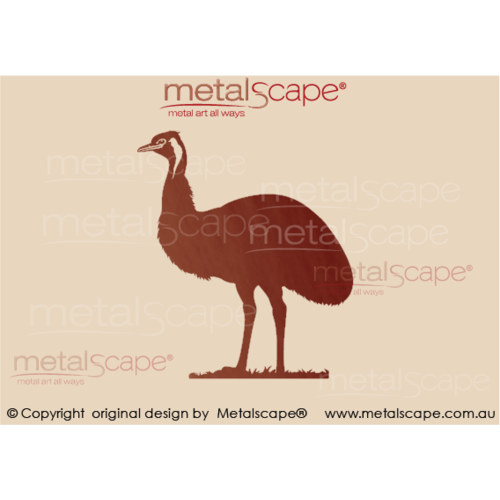 Metalscape - Metal Garden Art - Gardenscape -Small Emu on spike