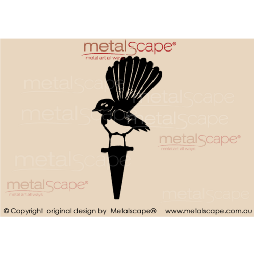 Metalscape - Metal Garden Art - Gardenscape -Fantail \ Wagtail on Spike