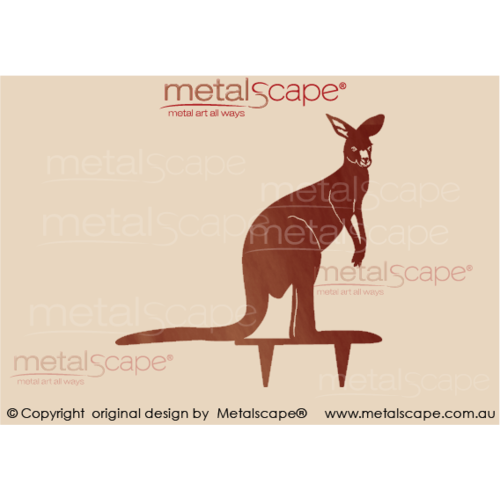 Metalscape - Metal Garden Art - Gardenscape -Kangaroo on spike