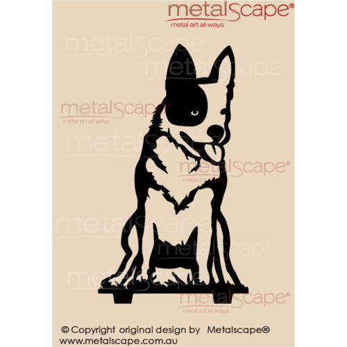 Metalscape - Metal Garden Art - Gardenscape -Cattle Dog on spikes - Medium