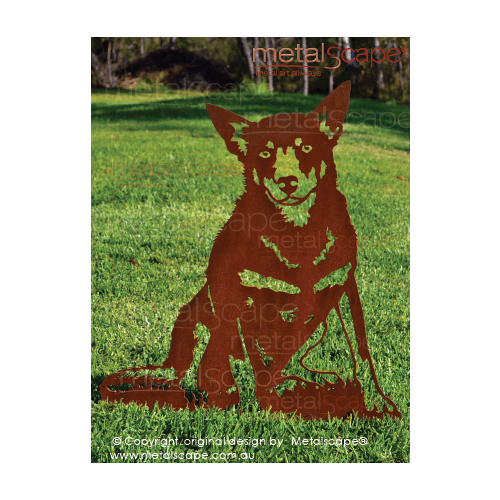 Metalscape - Metal Garden Art - Gardenscape -Kelpie Cross Dog