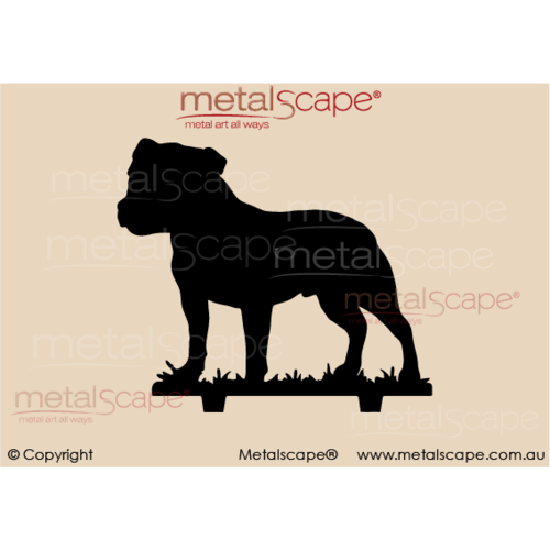 Metalscape - Metal Garden Art - Gardenscape -Staffordshire Bull Terrier Sillouette - Life size