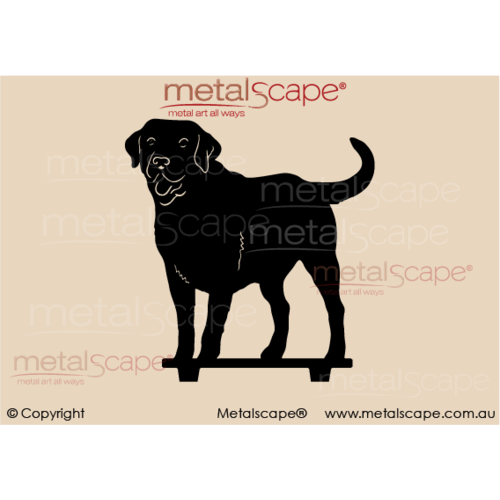 Metalscape - Metal Garden Art - Gardenscape -Labrador on spikes - Medium