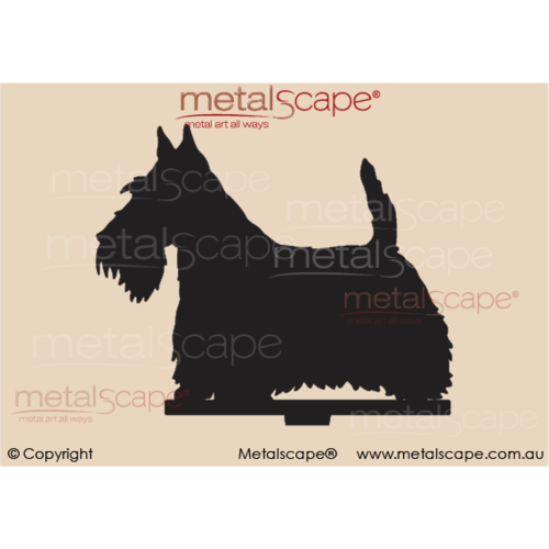Metalscape - Metal Garden Art - Gardenscape -Scottish Terrier Silhouette on spike