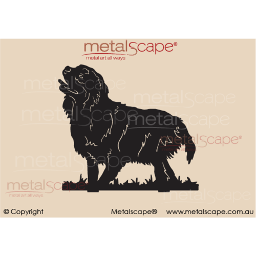 Metalscape - Metal Garden Art - Gardenscape -King Charles Spaniel on spike  - Medium