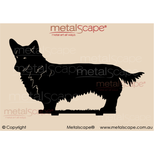 Metalscape - Metal Garden Art - Gardenscape -Pembroke Corgi on spike
