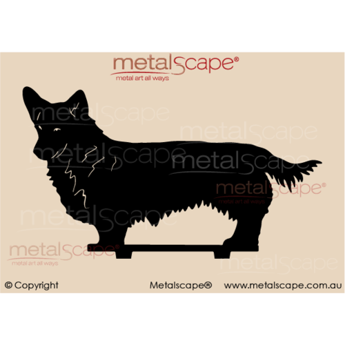 Metalscape - Metal Garden Art - Gardenscape -Pembroke Corgi on spike