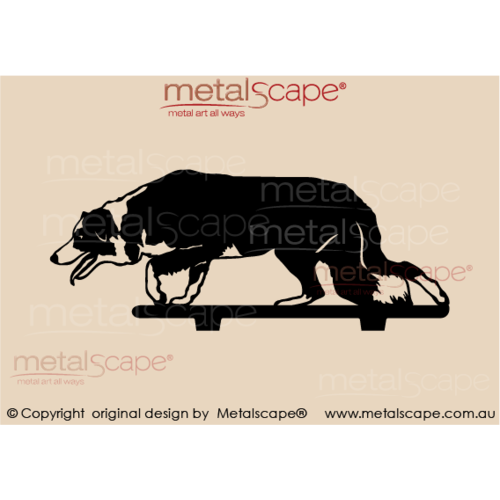 Metalscape - Metal Garden Art - Gardenscape -Collie Stalking Life Size