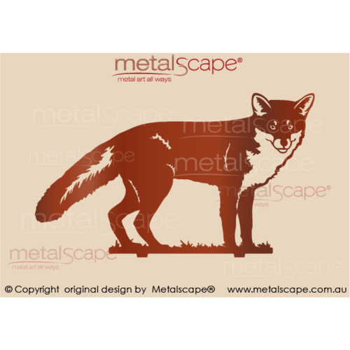Metalscape - Metal Garden Art - Gardenscape -Fox image on spikes - Life Size