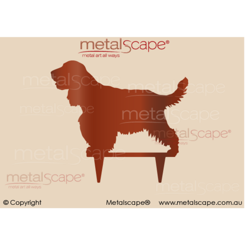 Metalscape - Metal Garden Art - Gardenscape -English Cocker Spaniel on spikes