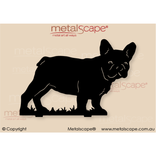 Metalscape - Metal Garden Art - Gardenscape -French Bulldog  - Life Size