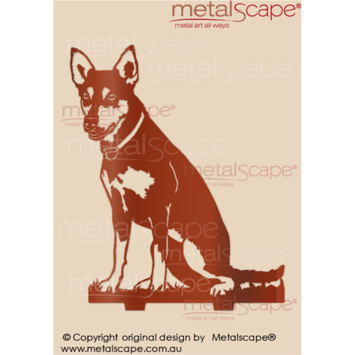 Metalscape - Metal Garden Art - Gardenscape -Working Kelpie Sitting (Butch) Life Size