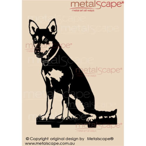 Metalscape - Metal Garden Art - Gardenscape -Working Kelpie Sitting (Butch) Life Size