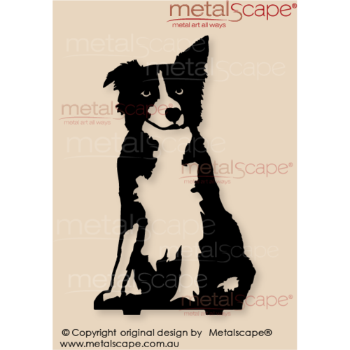 Metalscape - Metal Garden Art - Gardenscape -Collie Dog Teenager (D) Male on spikes