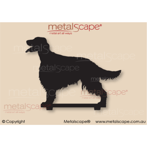 Metalscape - Metal Garden Art - Gardenscape -Irish Setter Dog Silhouette on spikes
