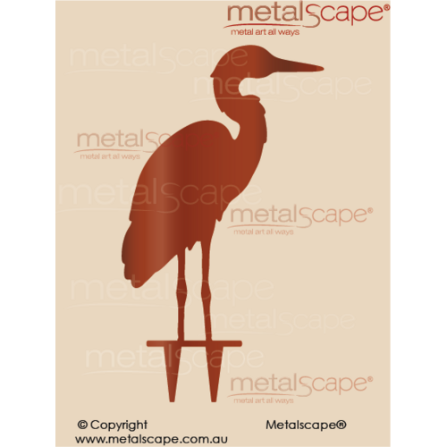 Metalscape - Metal Garden Art - Gardenscape -Heron Silhouette - Standing