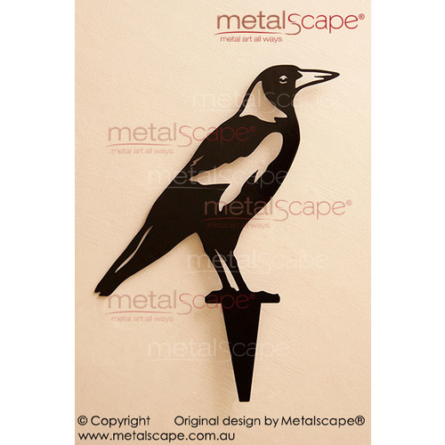 Metalscape - Metal Garden Art - Gardenscape -Magpie 3 Profile on spike