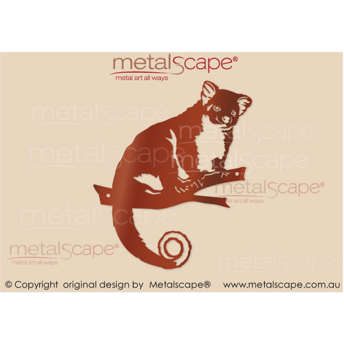 Metalscape - Metal Garden Art - Gardenscape -Ringtail Possum on Branch