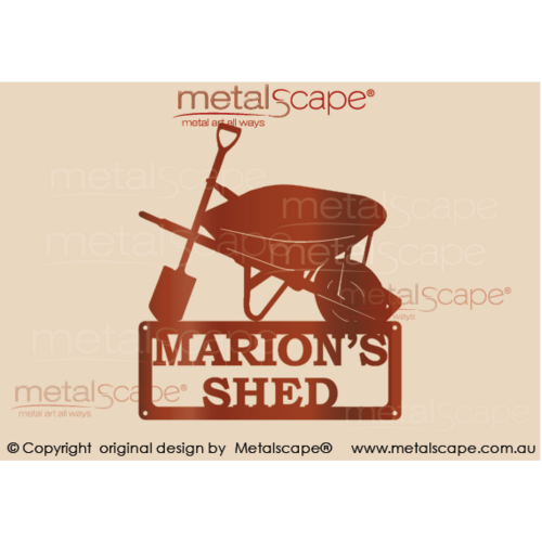 Metalscape - Metal Garden Art - Gardenscape -Custom Garden Shed Sign