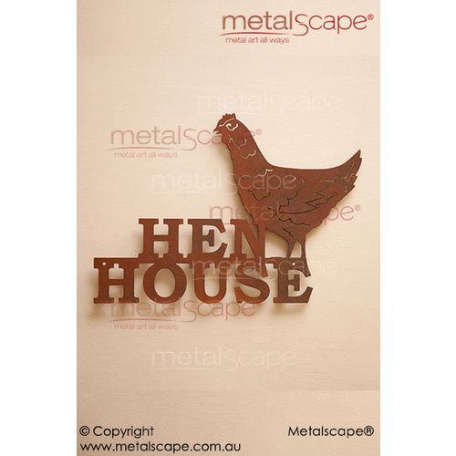 Metalscape - Metal Garden Art - Gardenscape -Hen House Sign