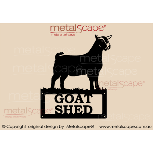 Countryscape - Metalscape - Metal Art - Farm-Goat Shed Sign