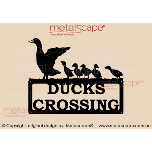 Countryscape - Metalscape - Metal Art - Farm-Ducks Crossing Sign