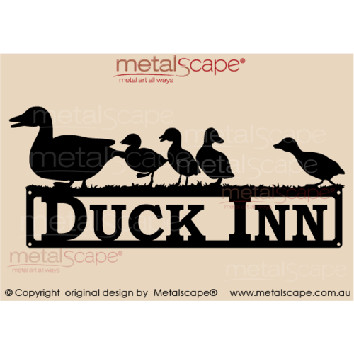 Countryscape - Metalscape - Metal Art - Farm-Duck Inn Sign