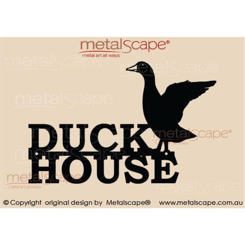Countryscape - Metalscape - Metal Art - Farm-Duck house Sign