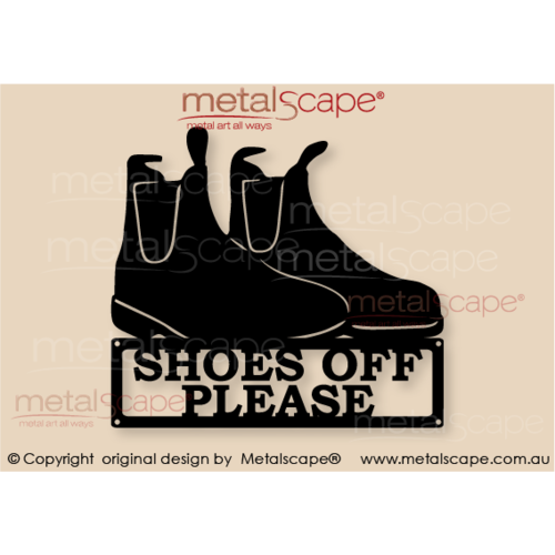 Countryscape - Metalscape - Metal Art - Farm-Shoes off Please