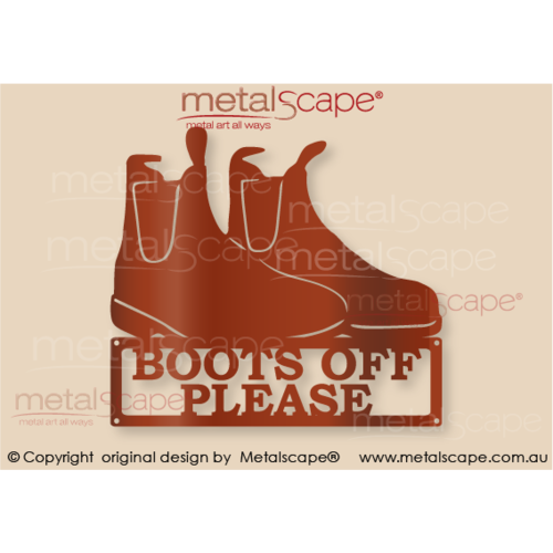 Countryscape - Metalscape - Metal Art - Farm-Boots off Please