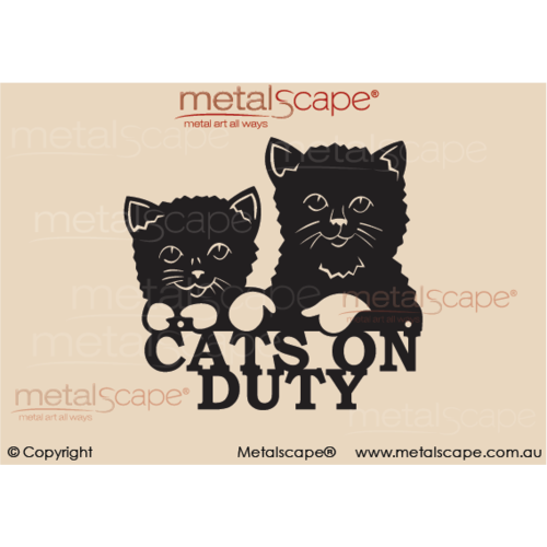 Metalscape - Metal Garden Art - Gardenscape -Cats on Duty